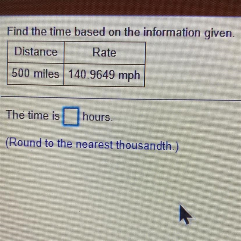 Find the time based on the information given. The time is ___ hours.-example-1