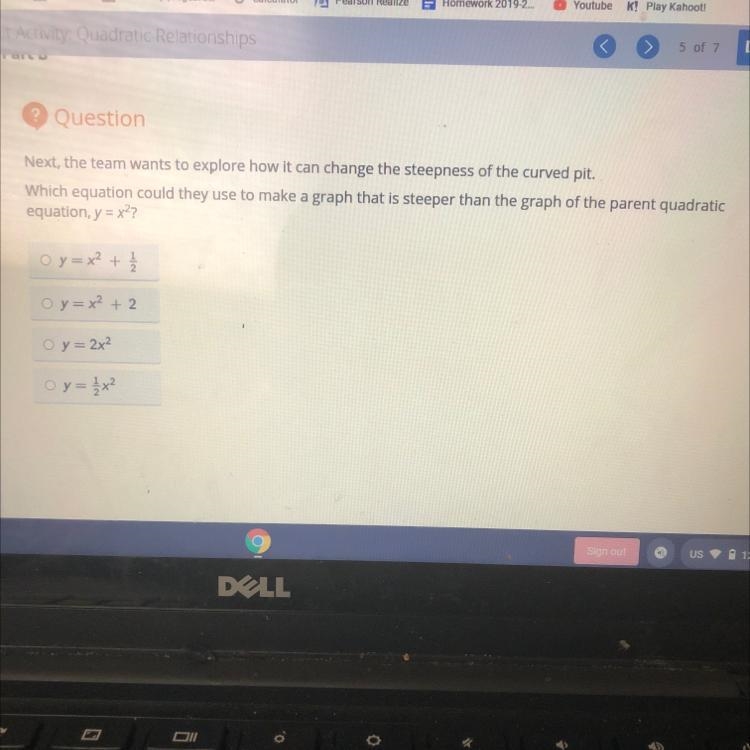 Which equation could they use to make a graph that is steeper than the graph of the-example-1