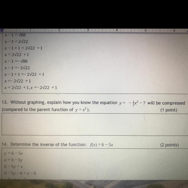 Please help!! I am literally in tears!! Without graphing, explain how you know the-example-1