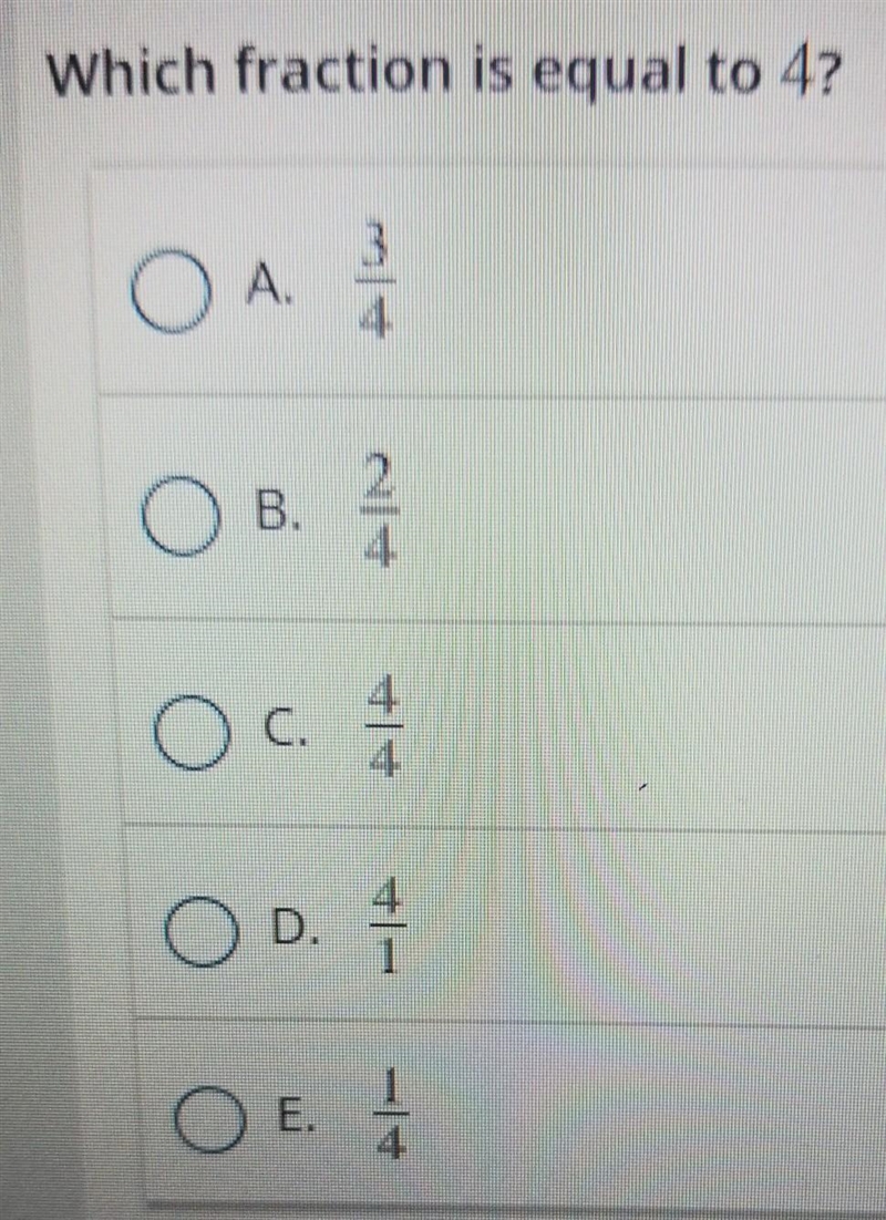 What frcation is equal to 4​-example-1