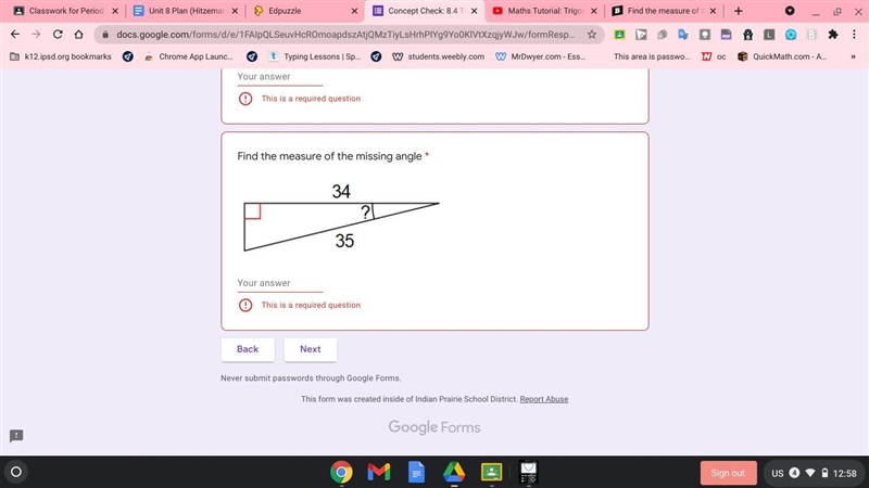 Find the measure of the missing angle *-example-1