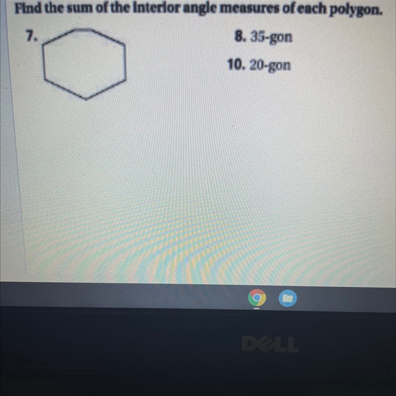 Find the sum of the interior angle measures of each polygon.-example-1