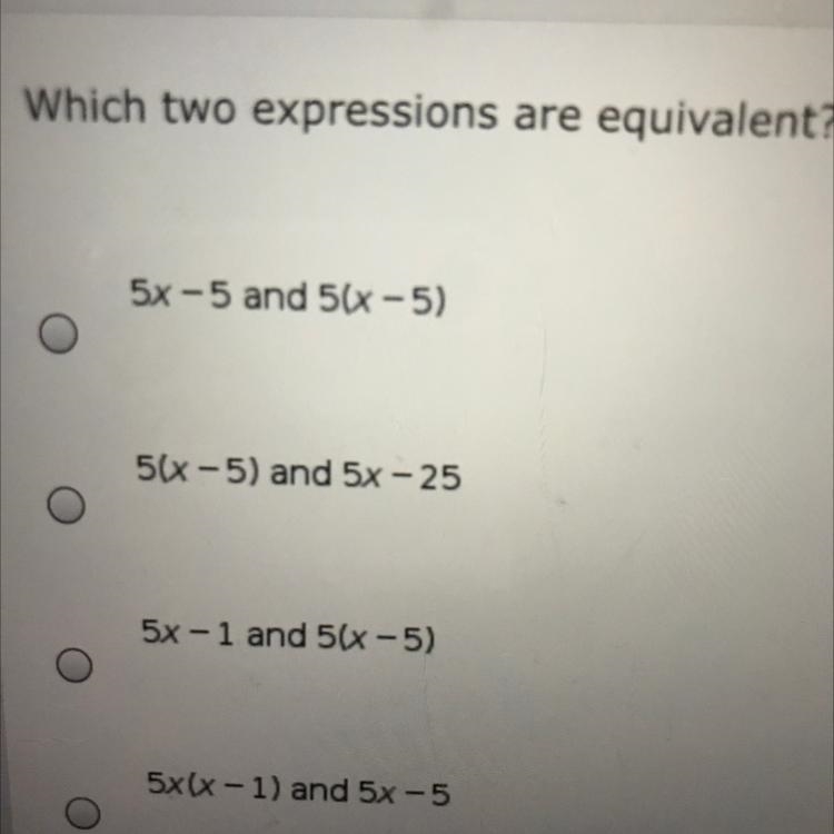 Which two expressions are equivalent-example-1