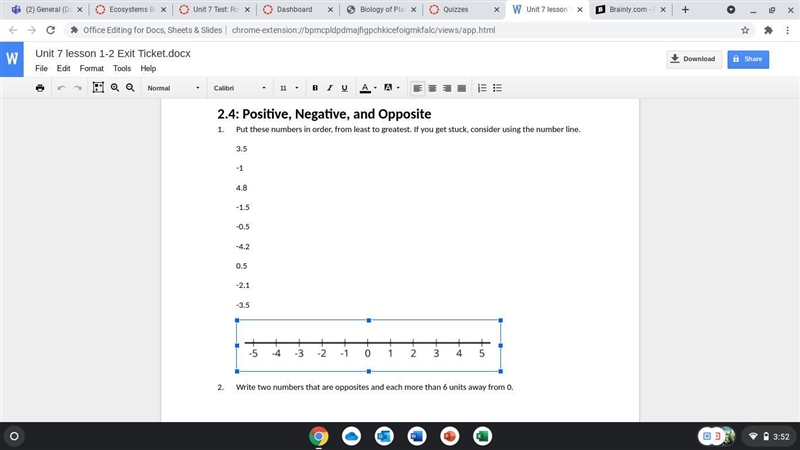 (Someone help please) Put these numbers in order, from least to greatest. 3.5 -1 4.8 -1.5 -0.5 -4.2 0.5 -2.1 -3.5-example-1