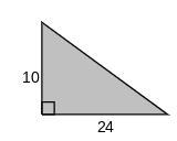 Use the Pythagorean theorem to find the unknown side of the right triangle.-example-1