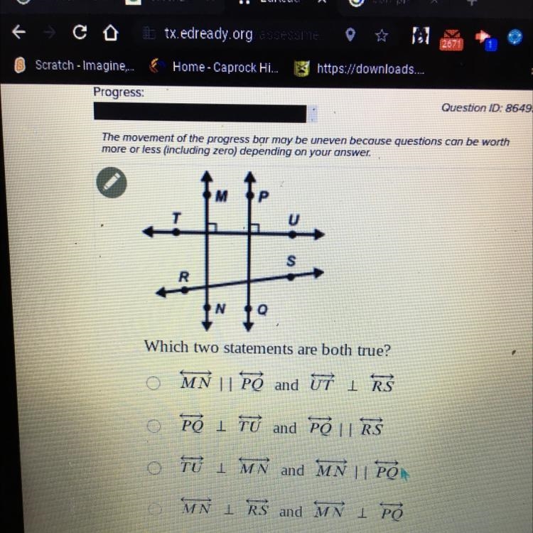 Help please witch two statements are both ture?-example-1