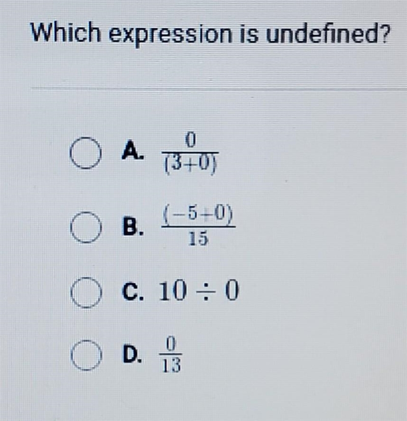 Which expression is undefined?​-example-1