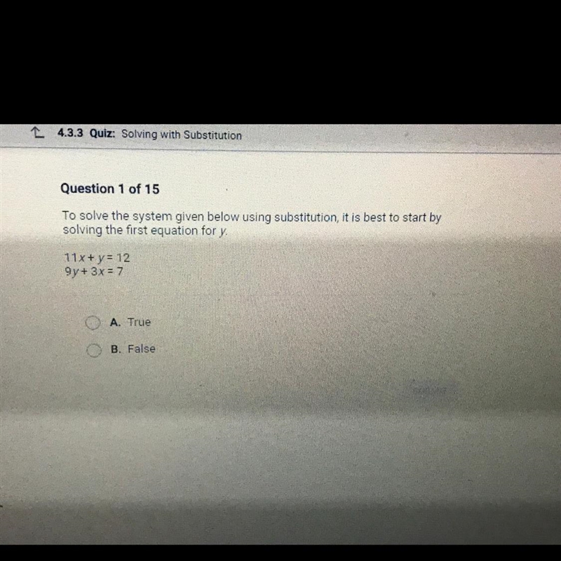 HELPPPP MEEE PLSSS To solve the system given below using substitution, it is best-example-1