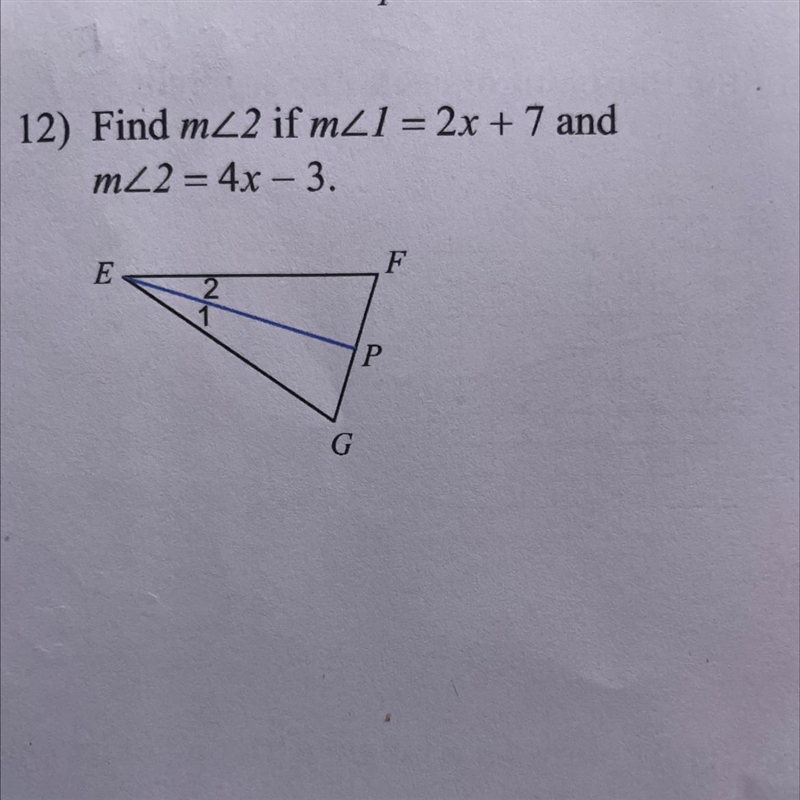 Each figure shows a triangle with one of its angle bisectors.-example-1