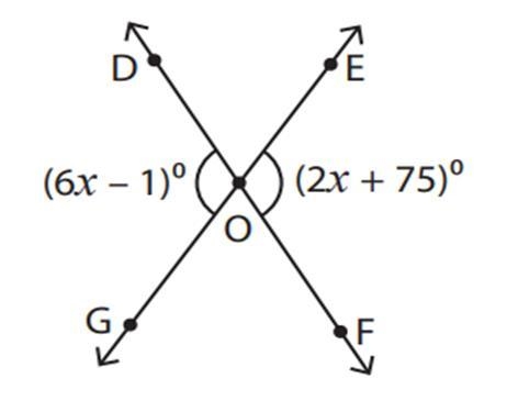 Find the value of x and the indicated angles.-example-1