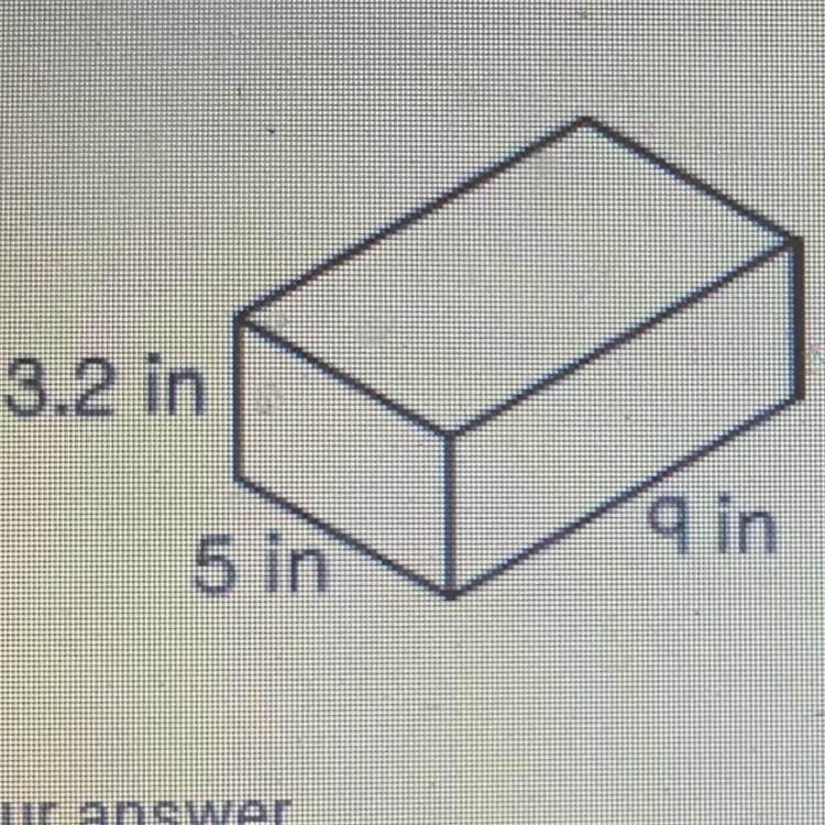 Find the volume of this rectangular prism by using the formula V=Bh.-example-1