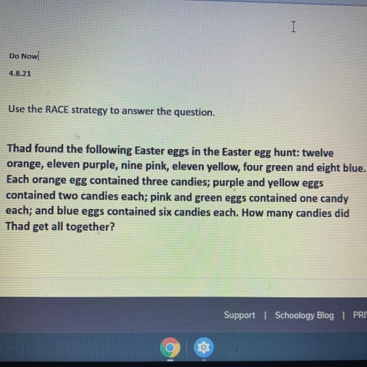 How may candies did Thad get all together? Pls help quickly-example-1