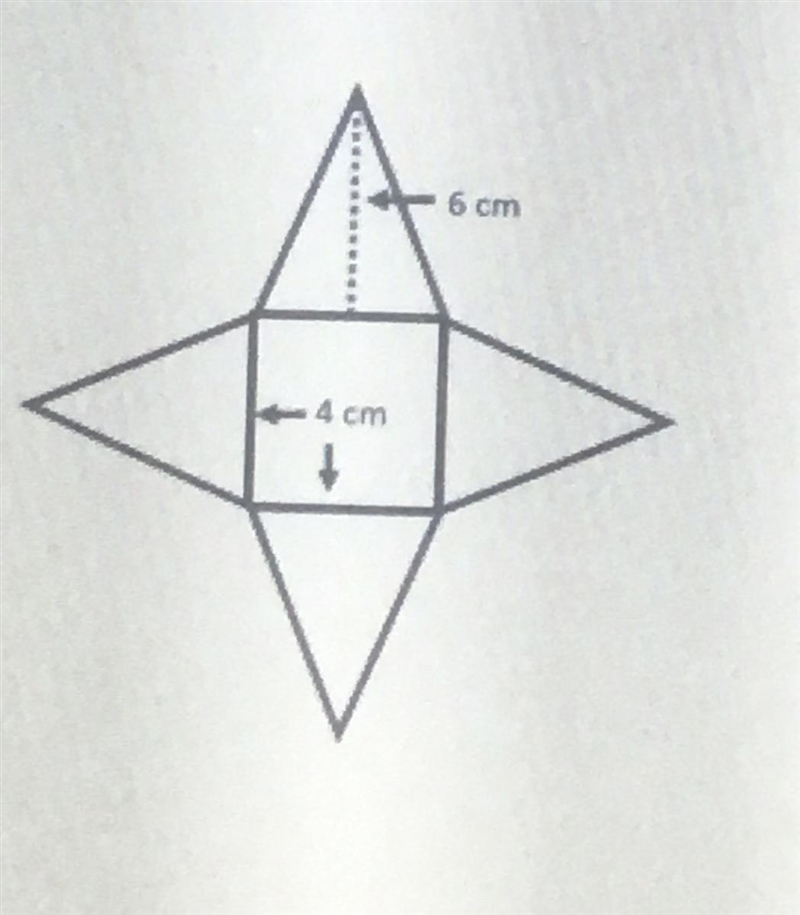 What is the surface area of the following Answer Choices: 80 square cm 64 square cm-example-1