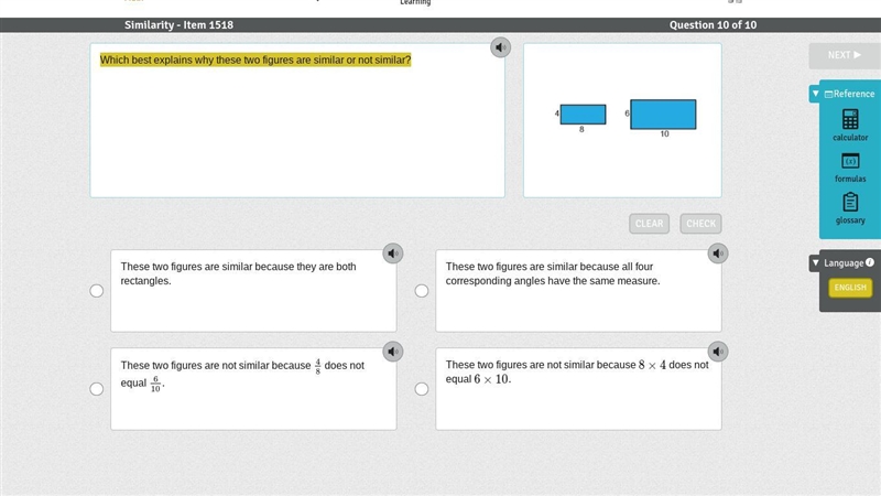 Which best explains why these two figures are similar or not similar?Which best explains-example-1