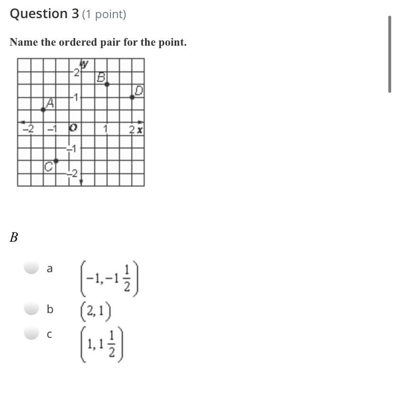 Name the ordered pair for the point-example-1