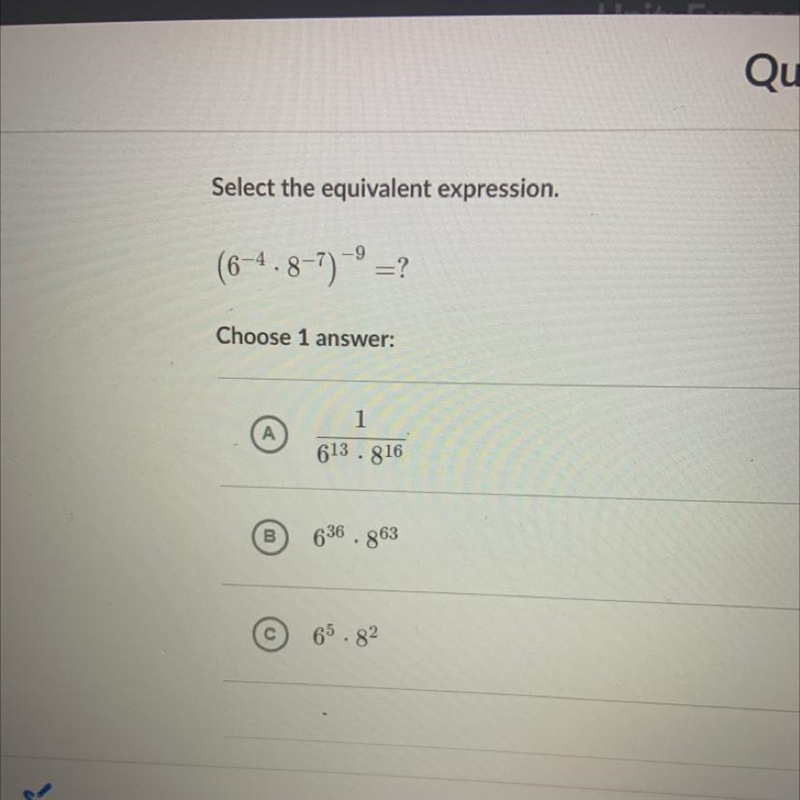 Select The Equivalent Expression-example-1