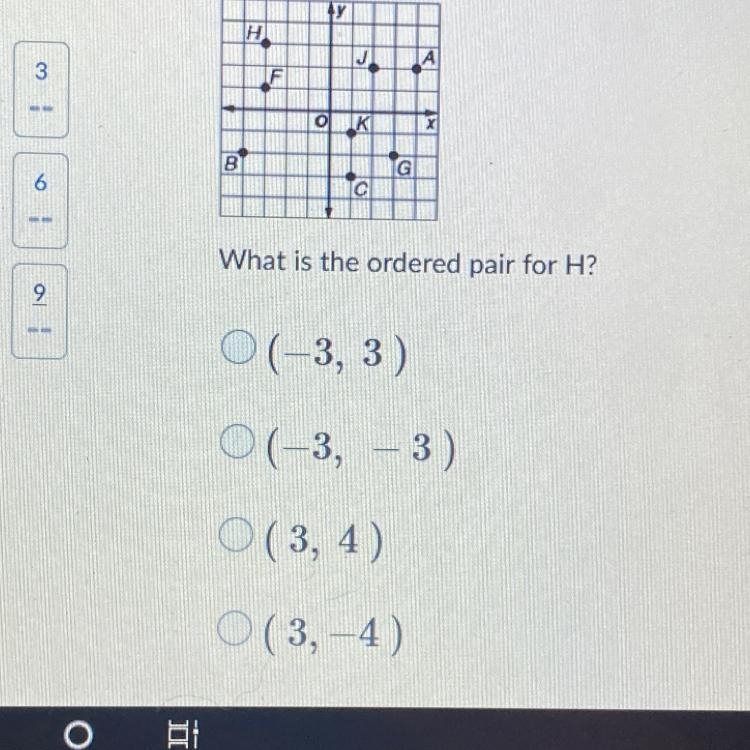 What is the ordered pair for H?-example-1