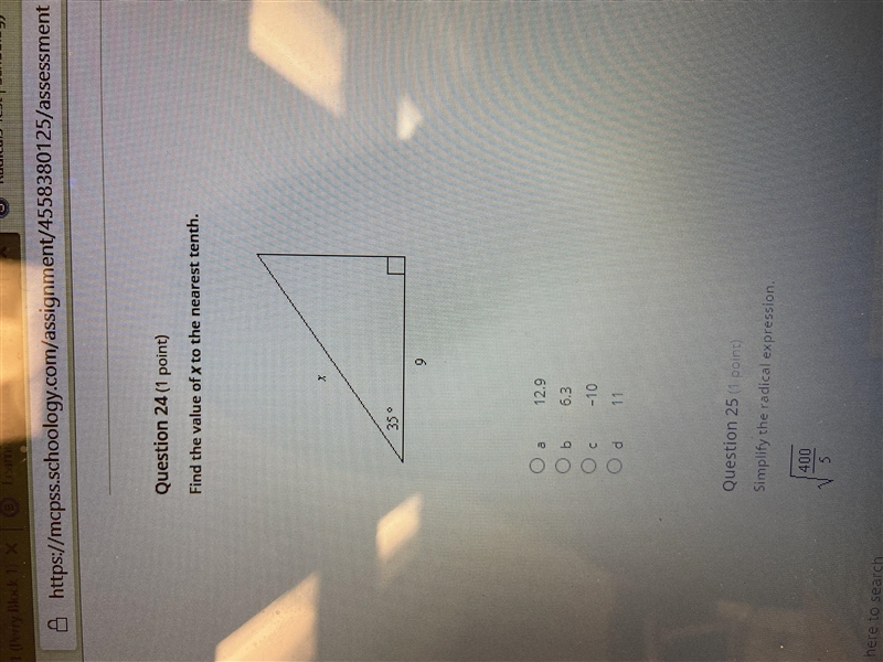 Find the value of x to the nearest tenth. CHECK THE ATTACHMENT-example-1