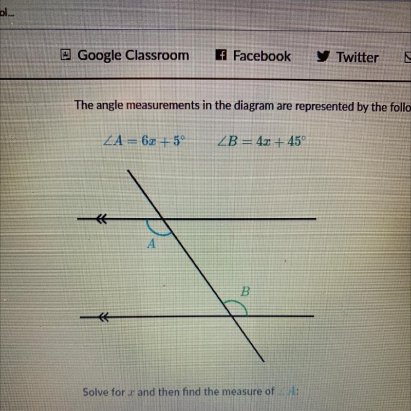 The angle measurements in the diagram are represented by the following expressions-example-1