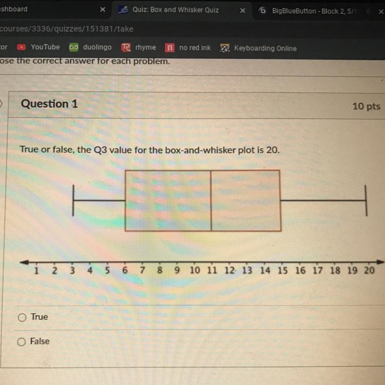 Question one, true or false?-example-1