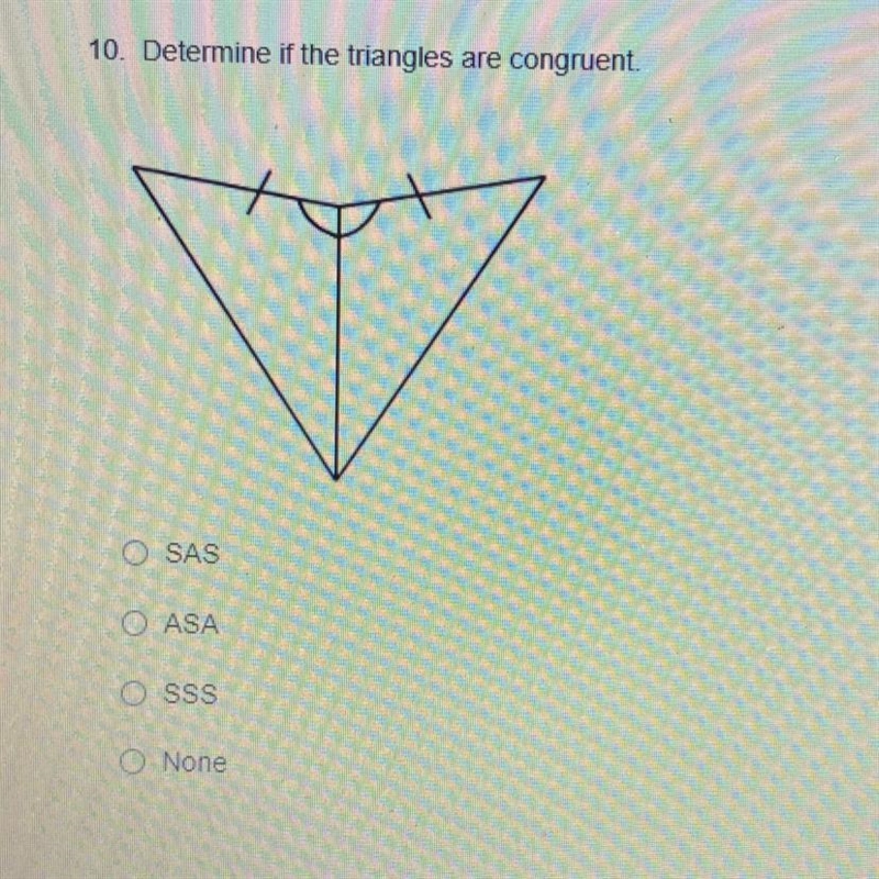 10. Determine if the triangles are congruent.-example-1