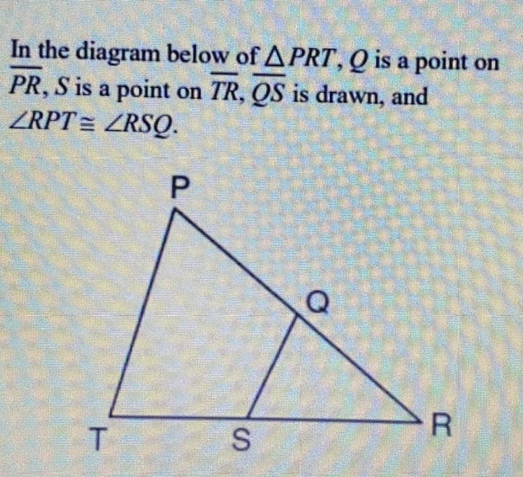 Use the AA similarity Postulate to prove the diagram has two similar triangles. Name-example-1