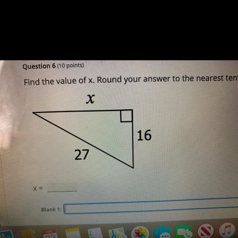 Find the value of x. Round your answer to the nearest tenth.-example-1