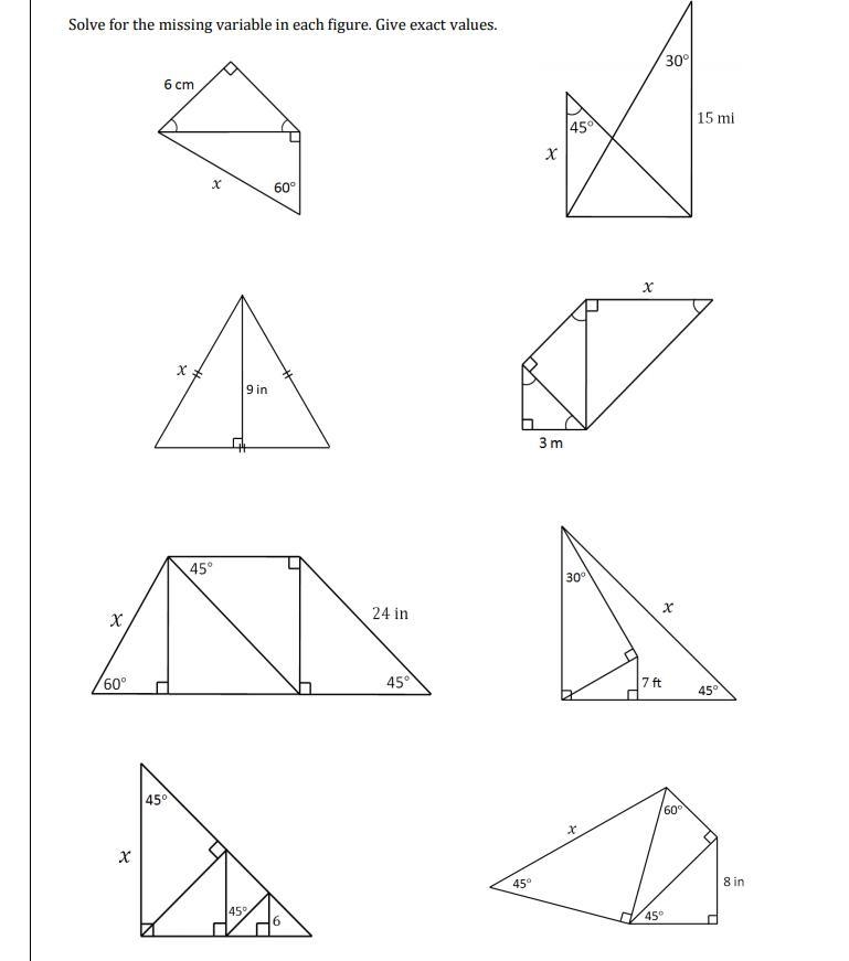 Help please Geometry ( Special Right Triangles ) Just explain the 2nd one. Round to-example-1