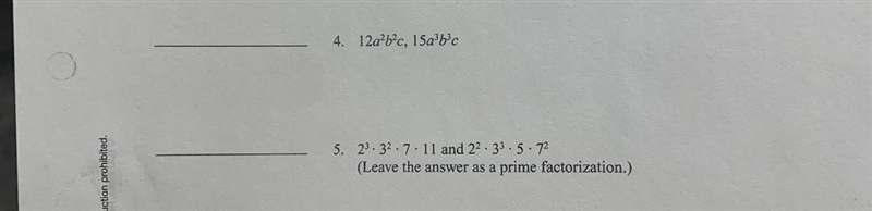 Find the GCF. (questions shown in photo)-example-1