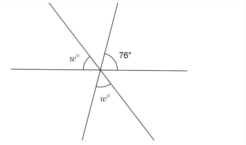 Describe, in words, the process you would use to find w.-example-1