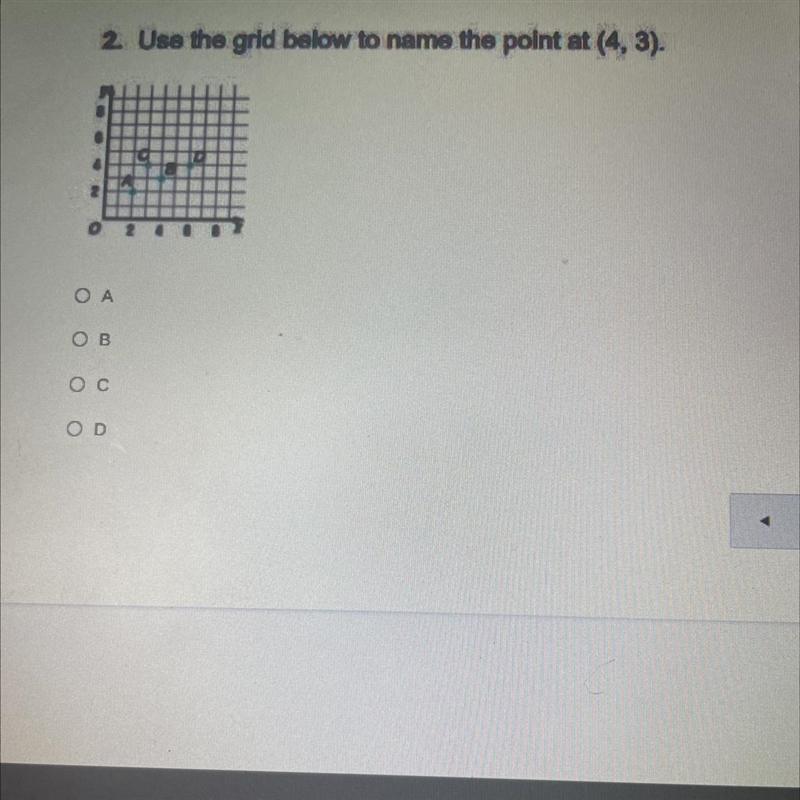 Use the grid below to name the point at (4,3)-example-1