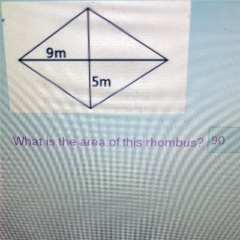 What is the area of this rhombus?-example-1