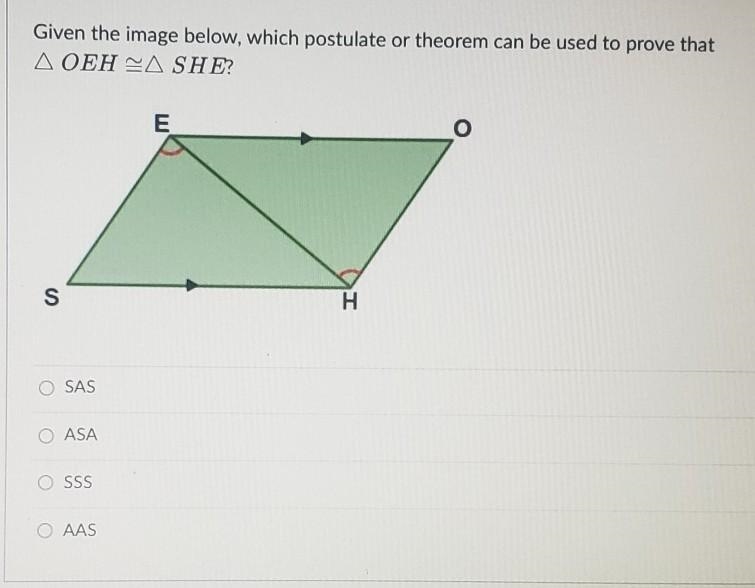 Yall please help me! Given the image below, which postulate or theorem can be used-example-1