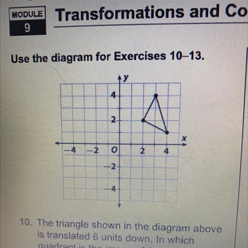 The original triangle shown in the diagram above is rotated 90° clockwise about the-example-1