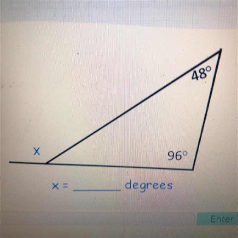 489 X 96° x = degrees-example-1