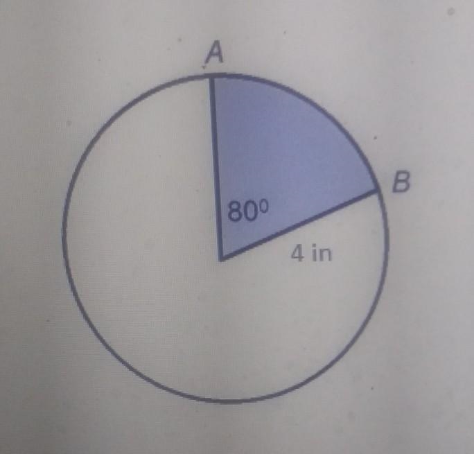 Find the area of the sector. 44.66 in^2 11.16 in^2 2.8 in^2 50.24 in^2​-example-1