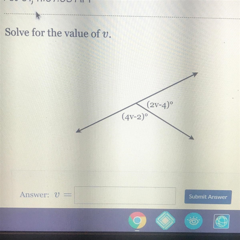 Solve for the value of v-example-1