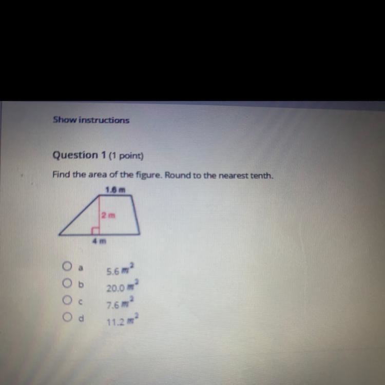 Find the area of the figure. Round to the nearest tenth. HELP ASAP!!-example-1