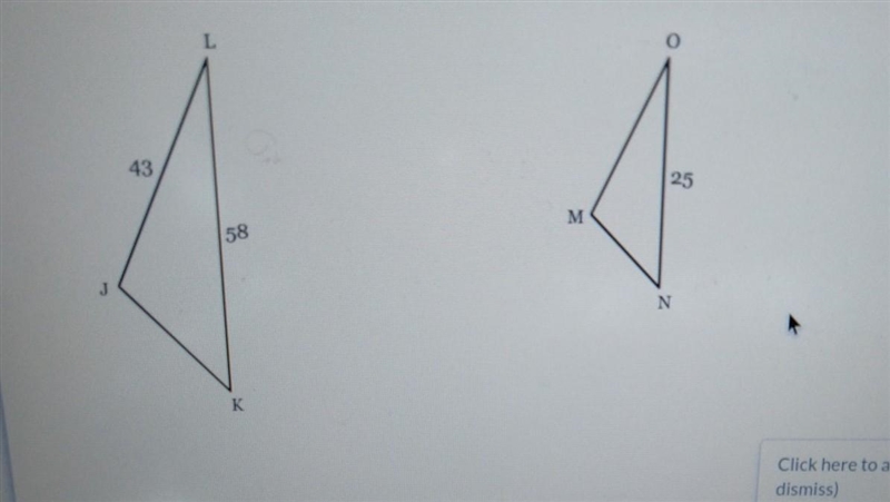 Triangle JKL is similar to triangle MNO. Find the measure of side OM. Round your answer-example-1