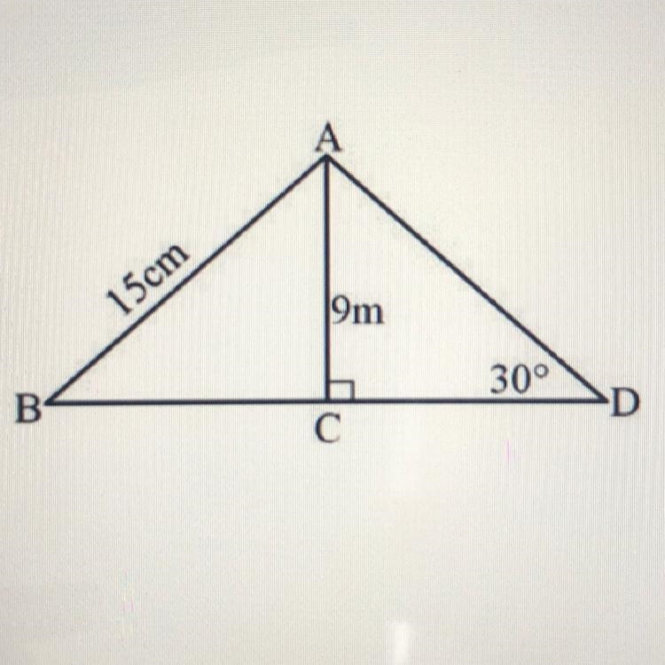 Find the length BC Very confused, my calculator won’t solve what I thought was the-example-1