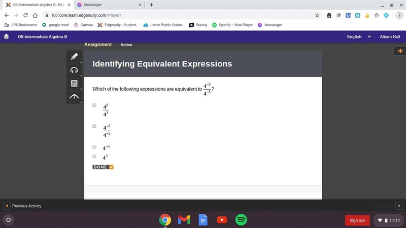 Which of the following expressions are equivalent to-example-1