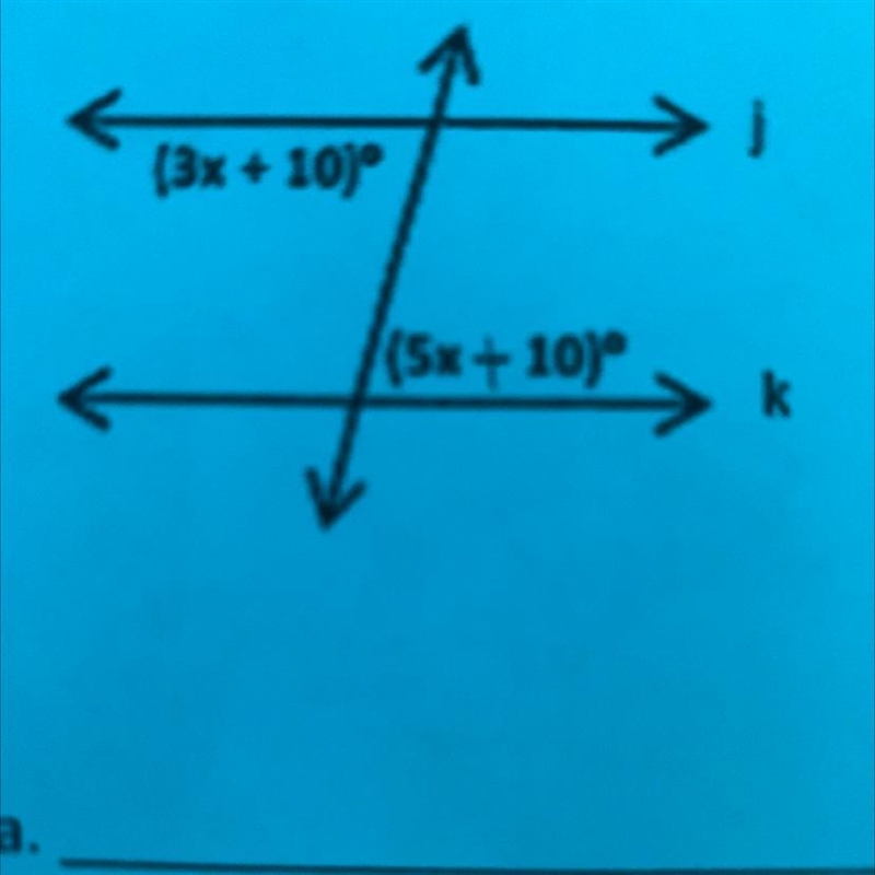 What are the values of x that would make the line j parallel to line k? Help me please-example-1