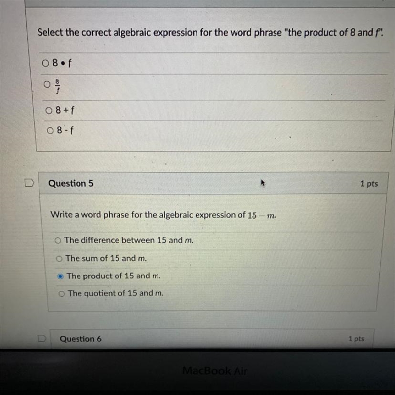 Help please :) with question 4 and 5 don’t mind the selected one i don’t know the-example-1