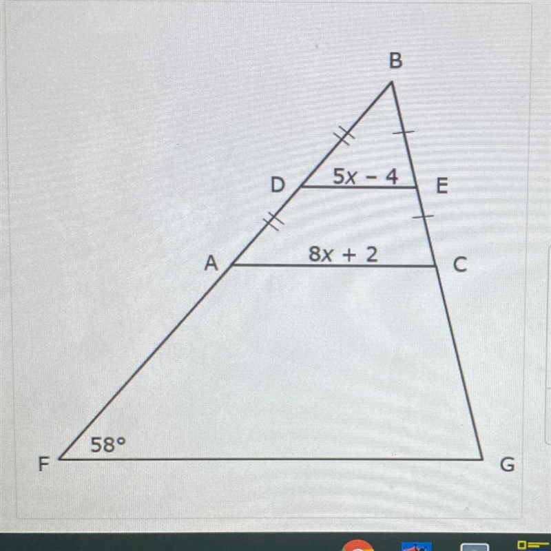 Given the area of triangle DBE is approximately 282 square units and the area of quadrilateral-example-1