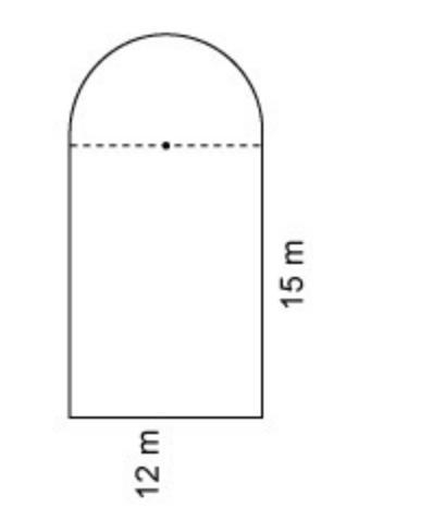 What is the area of the figure, use 3.14 for π-example-1