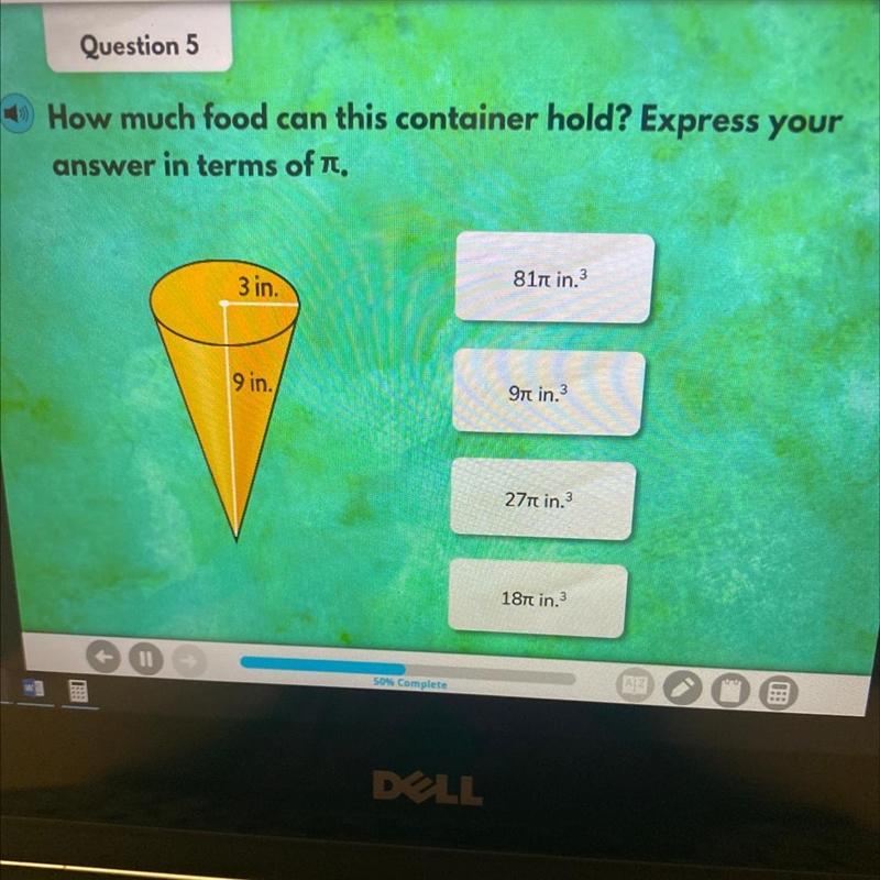 Plsssssss helppp How much food can this container hold? Express your answer in terms-example-1