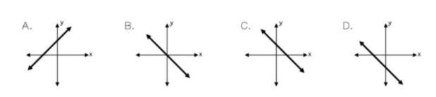 Which of the following could be the graph of the equation y = -2x? * please answer-example-1