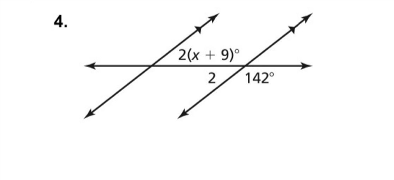 30 points!! Find the value of x. Show yours steps.-example-1