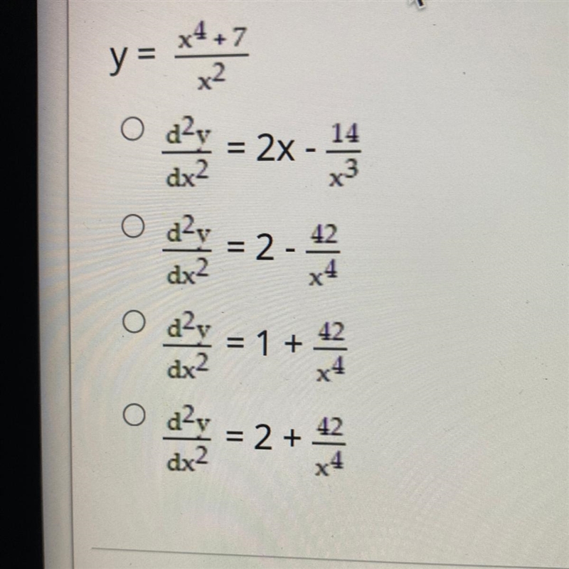 Find the second derivative of the function.-example-1