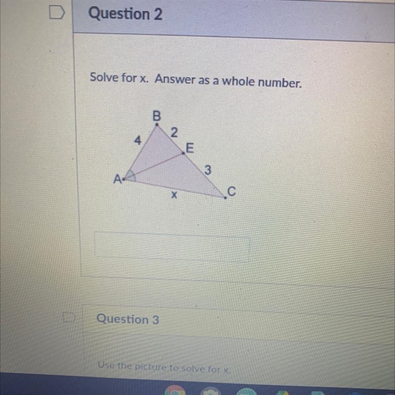 Solve for x. Answer as a whole number.-example-1